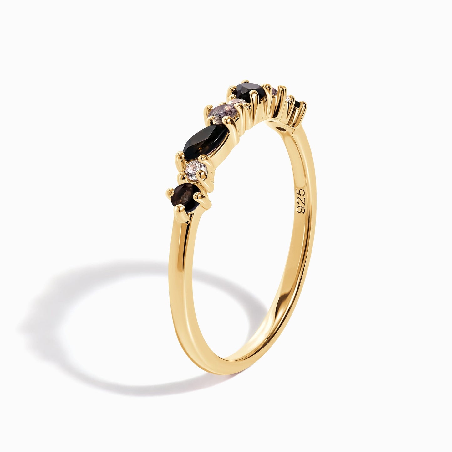 Fine Grace Ring - worn yellow gold detail 2
