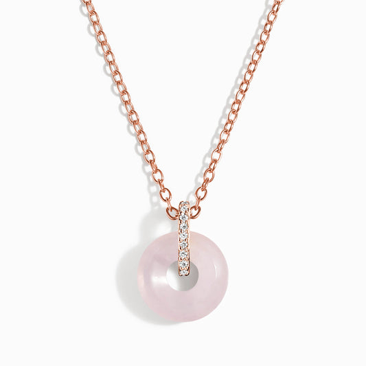 Rose Quartz Necklace - Liora - rose gold