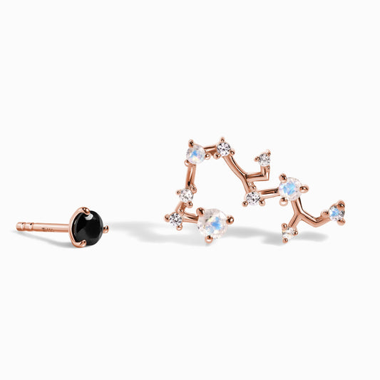 Zodiac Birthstone Studs Sagittarius - Rose Gold Vermeil