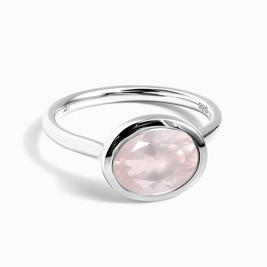 Rose Quartz Ring - Skin-Touch, silver studio