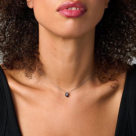 Toi Et Moi Necklace - worn silver