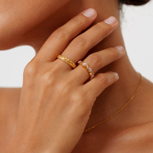 Peony Ring - front-peony