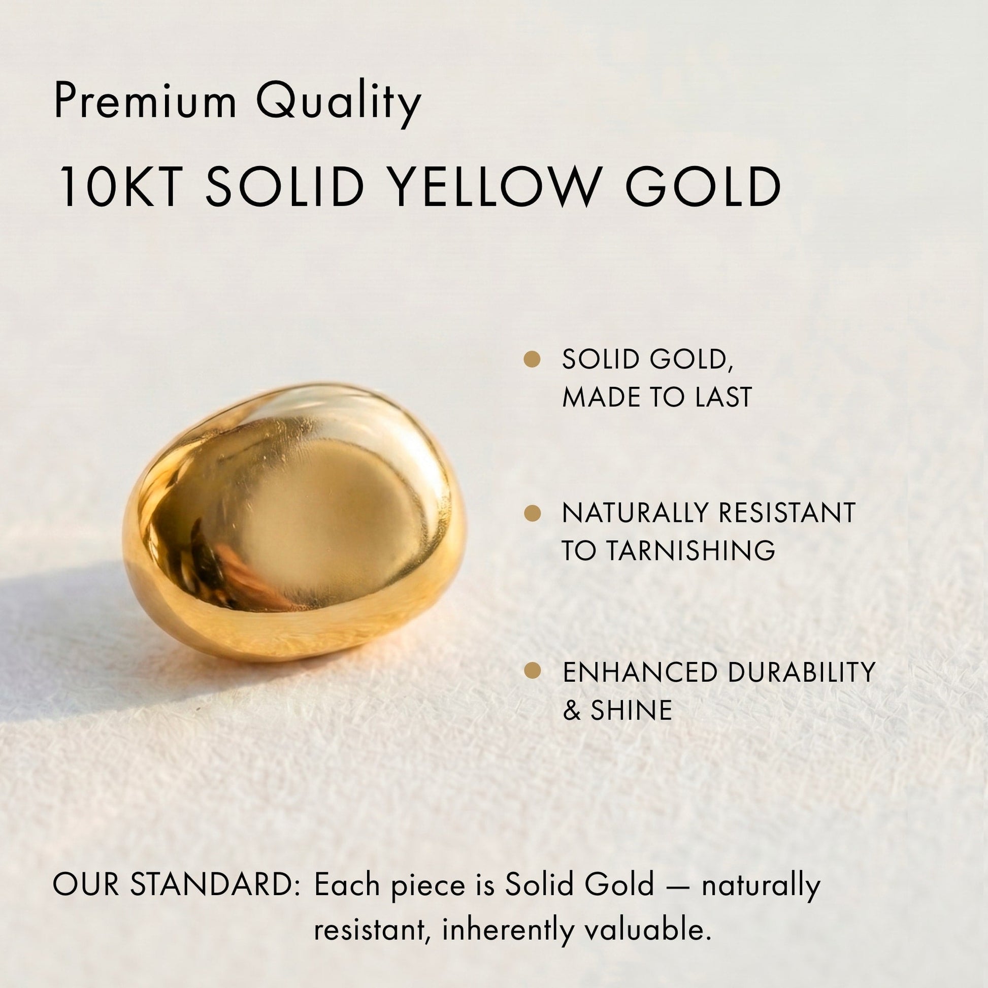 10kt solid yellow gold quality