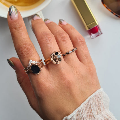 Dark Gradient Ring - Goddess - rose gold lifestyle