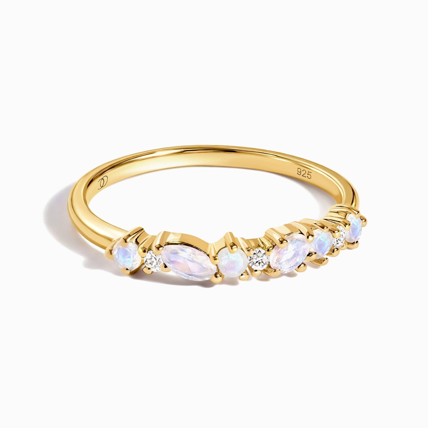 Fine Moonstone Lab Diamond Ring - Grace - YG