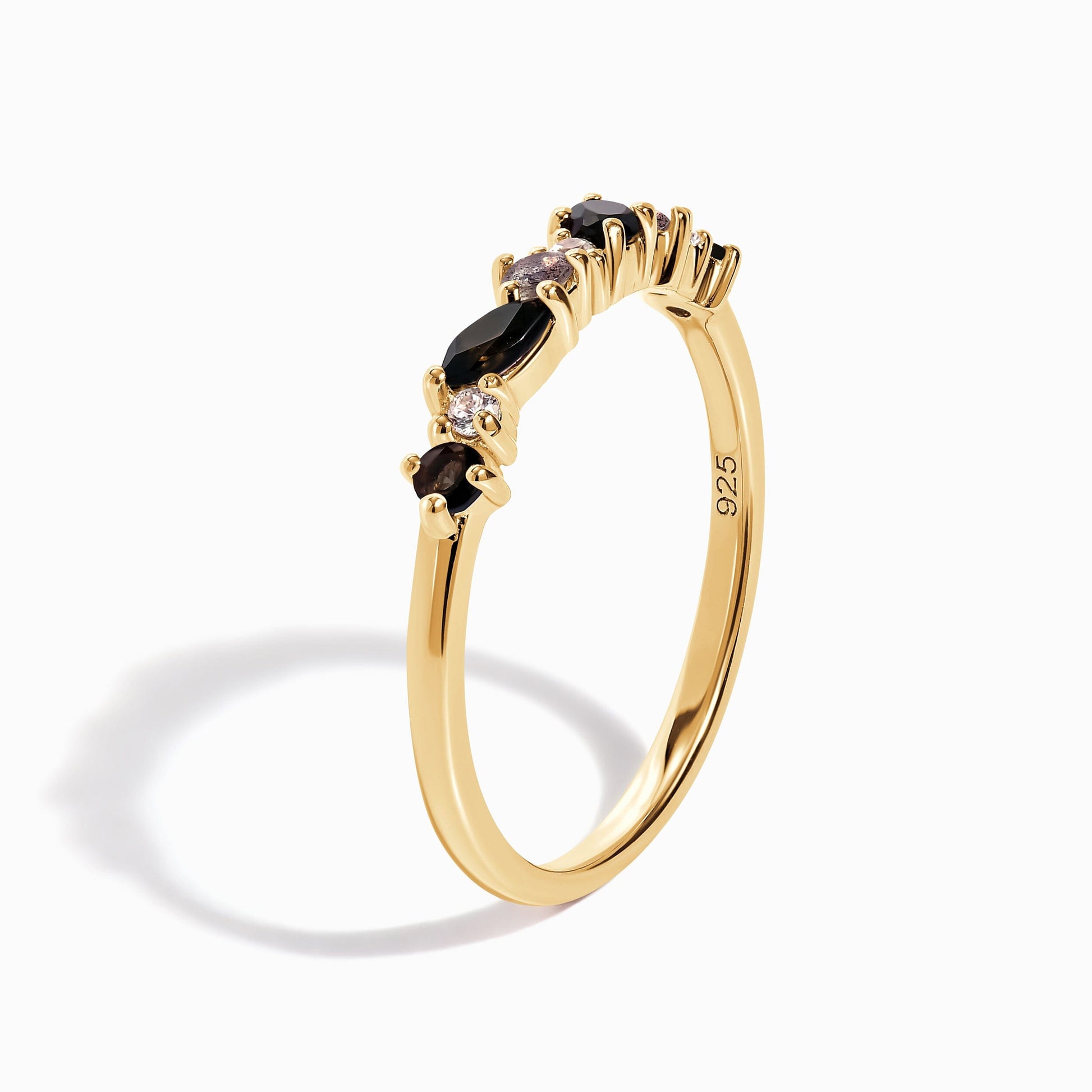 Fine Grace Ring - worn yellow gold detail 2