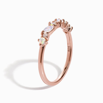 Moonstone Opal Ring - Grace - rose gold detail