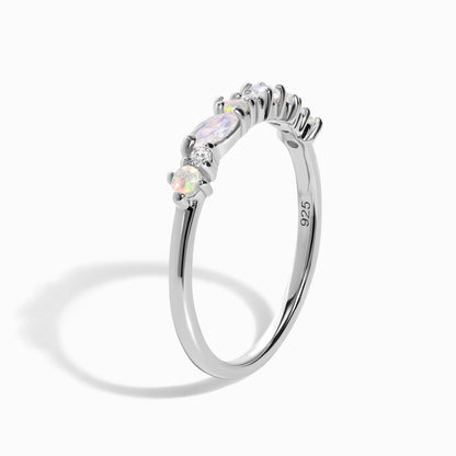 Moonstone Opal Ring - Grace - sterling silver detail 2
