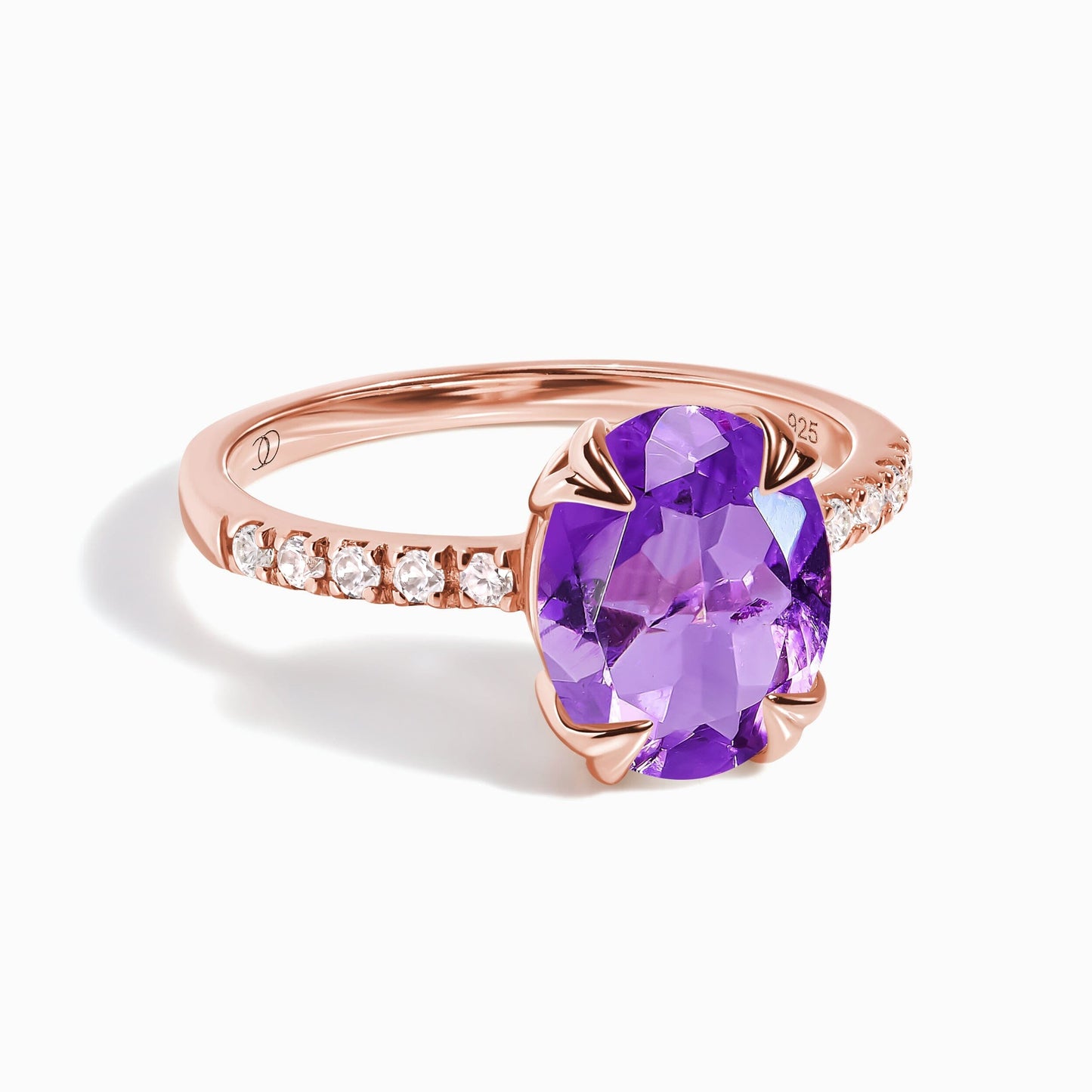 Amethyst Ring - Harlow - rose gold