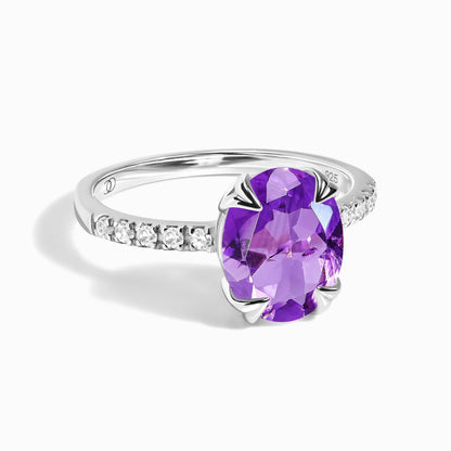 Amethyst Ring - Harlow - silver
