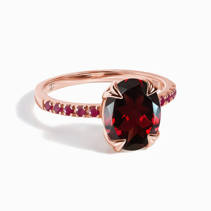 Harlow ring garnet ruby rose gold