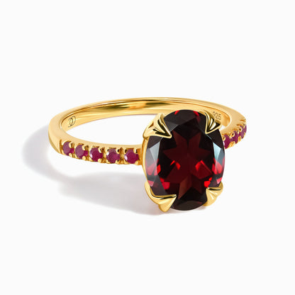 Harlow ring garnet ruby yellow gold