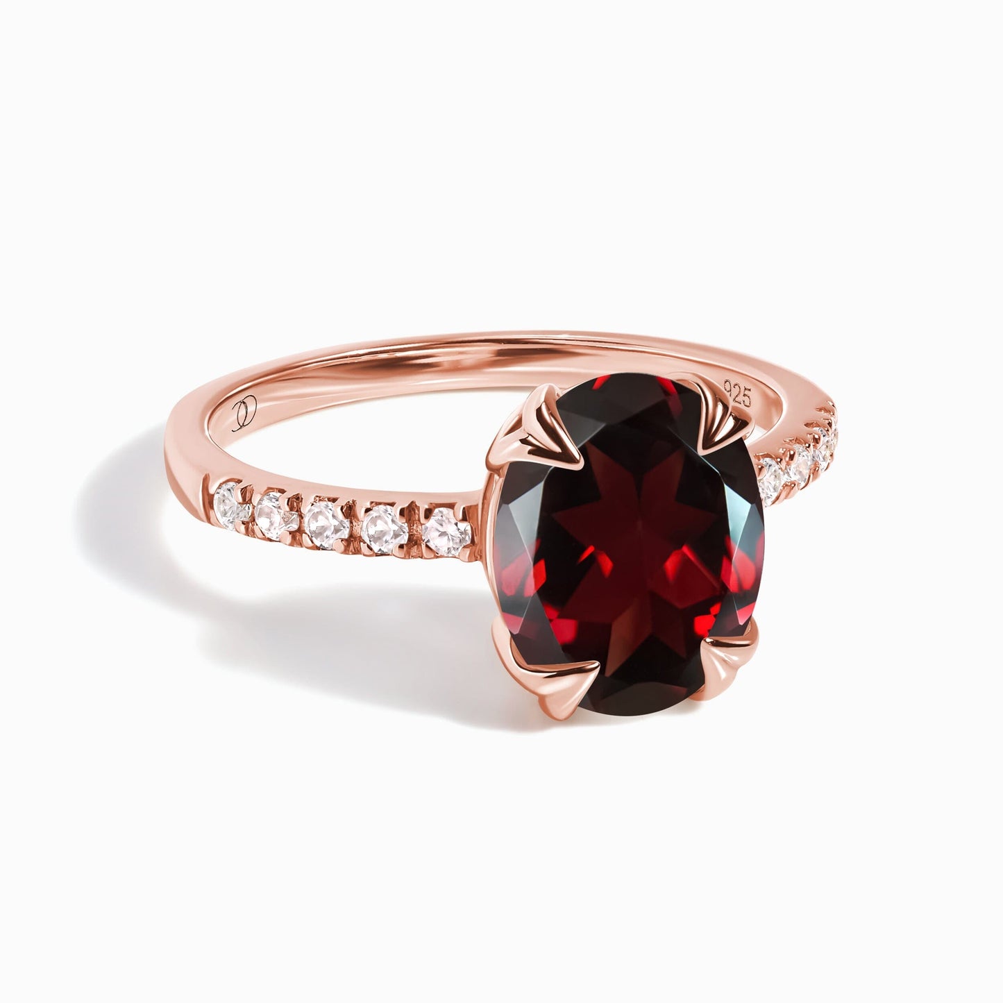 Garnet Ring - Harlow - rose gold