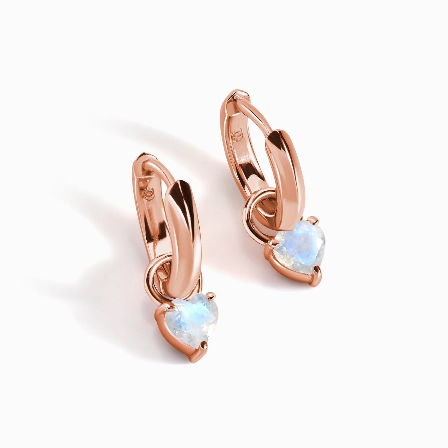 Moonstone Earrings - Love Hoops - RG
