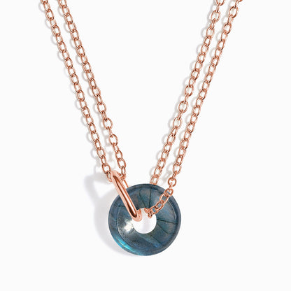 Labradorite Necklace Ora rose gold