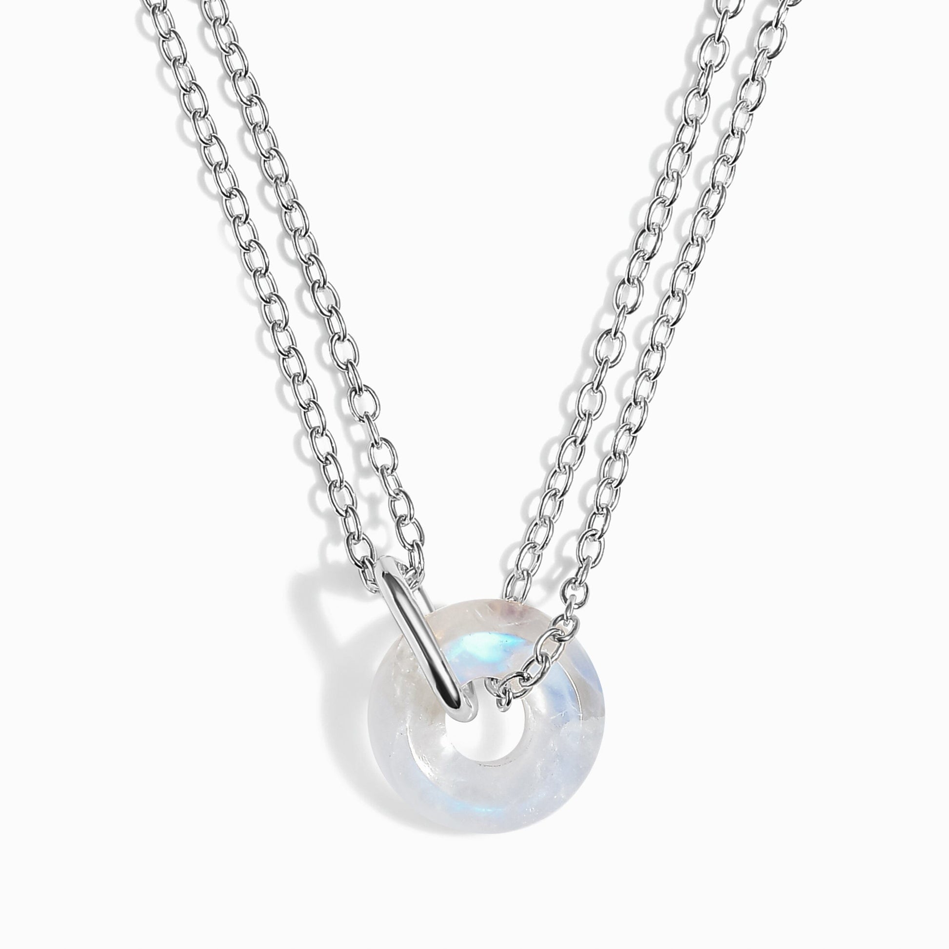 Moonstone Necklace - Ora - sterling silver