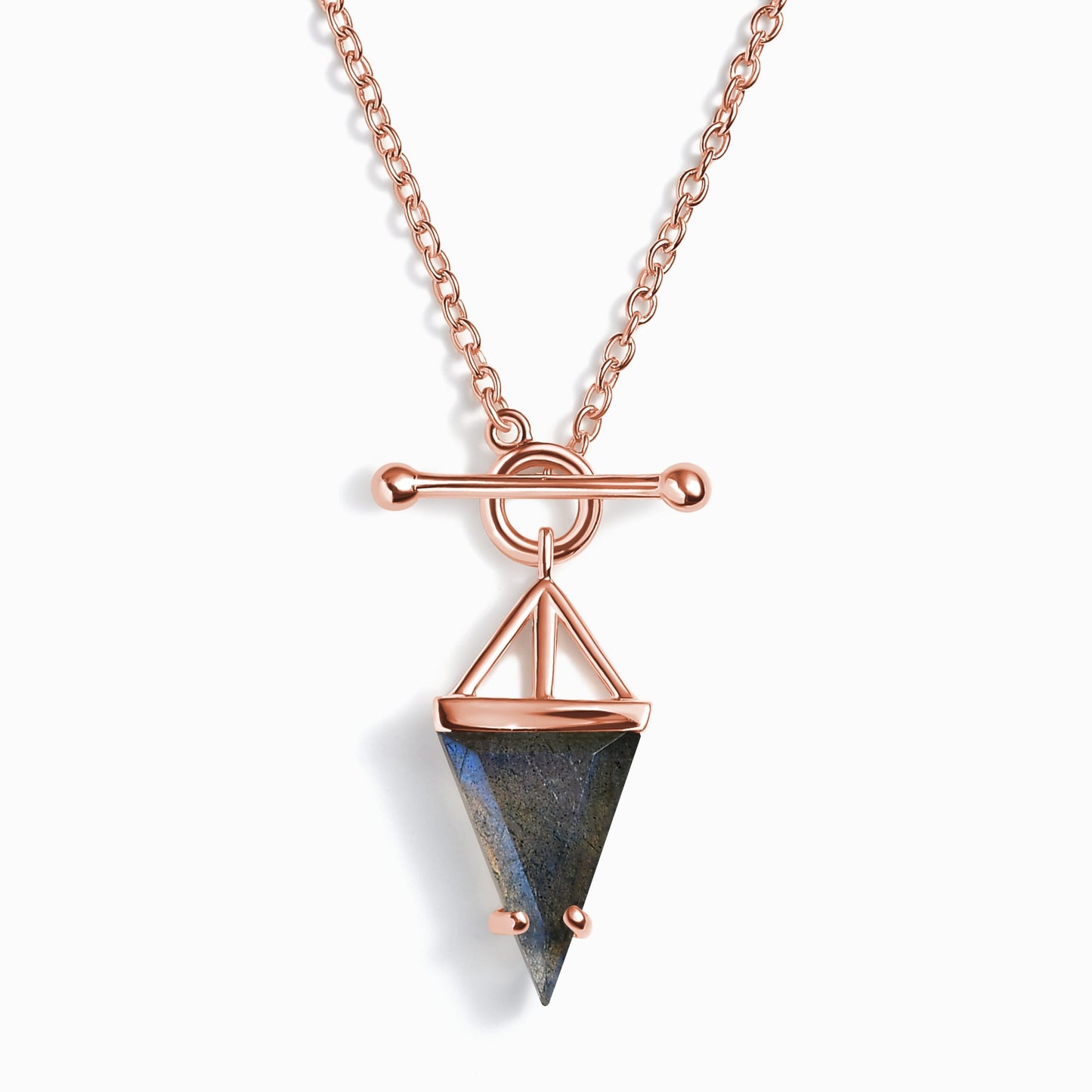 Labradorite Necklace Heroine rose gold