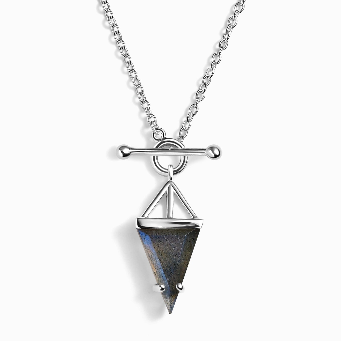 Labradorite Necklace Heroine silver