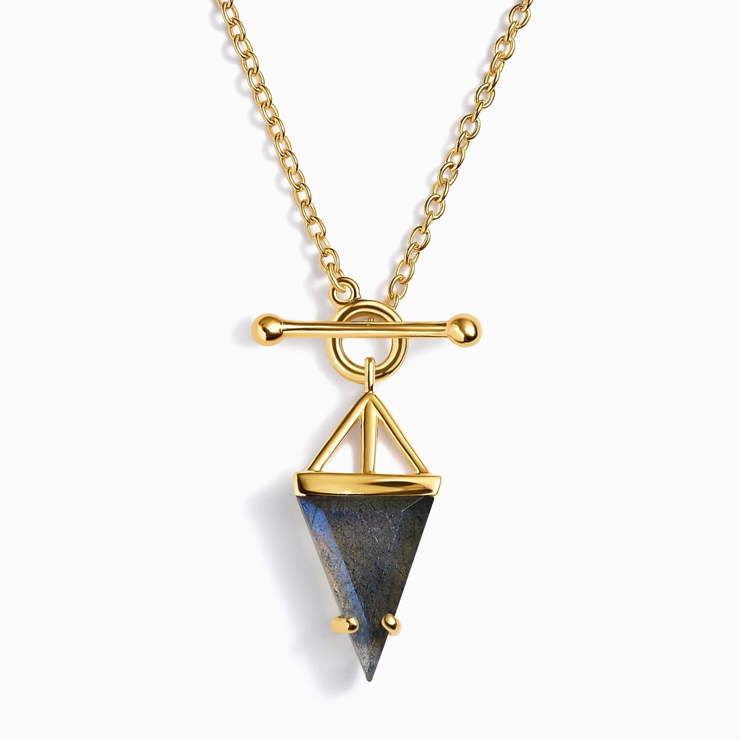 Labradorite Necklace Heroine gold