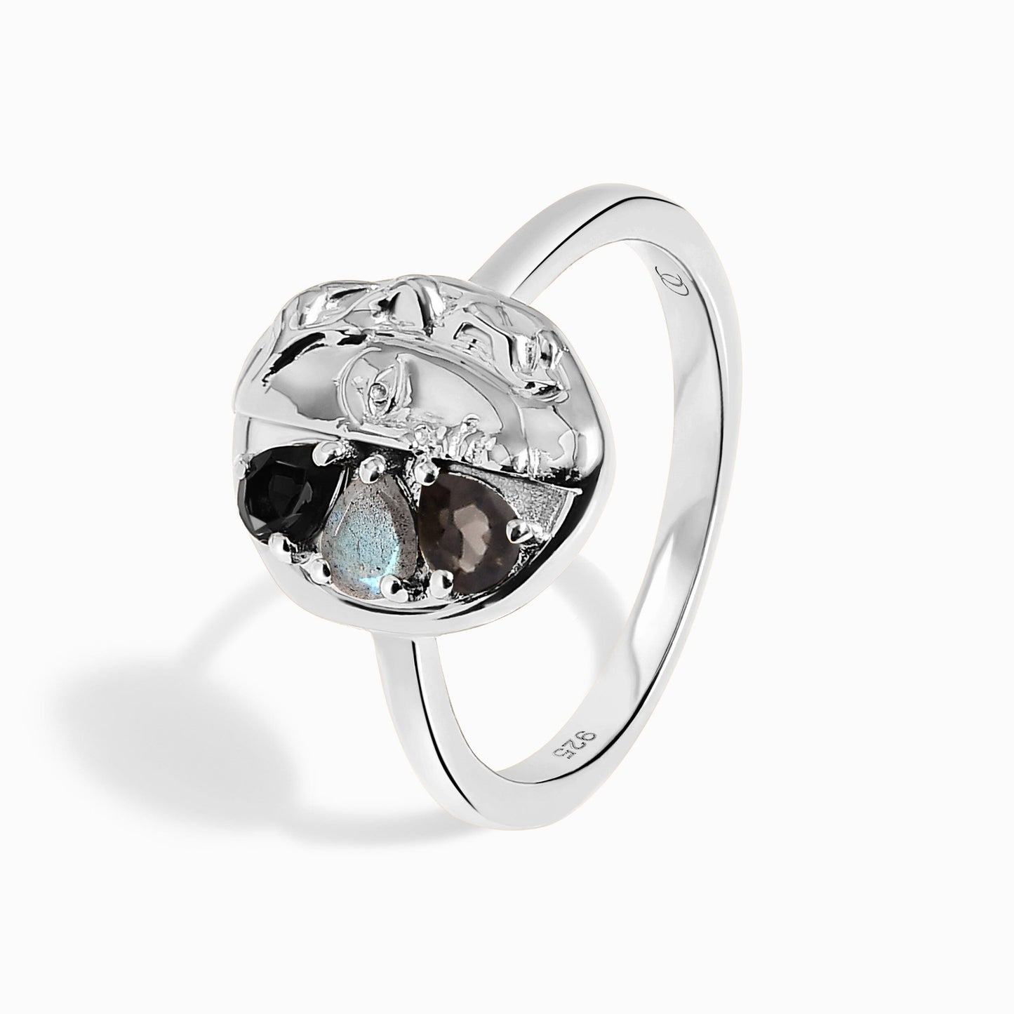 Dark Gradient Ring - Goddess - silver detail