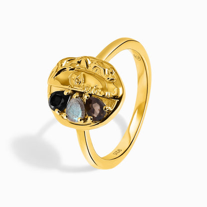 Dark Gradient Ring - Goddess - yellow gold video still
