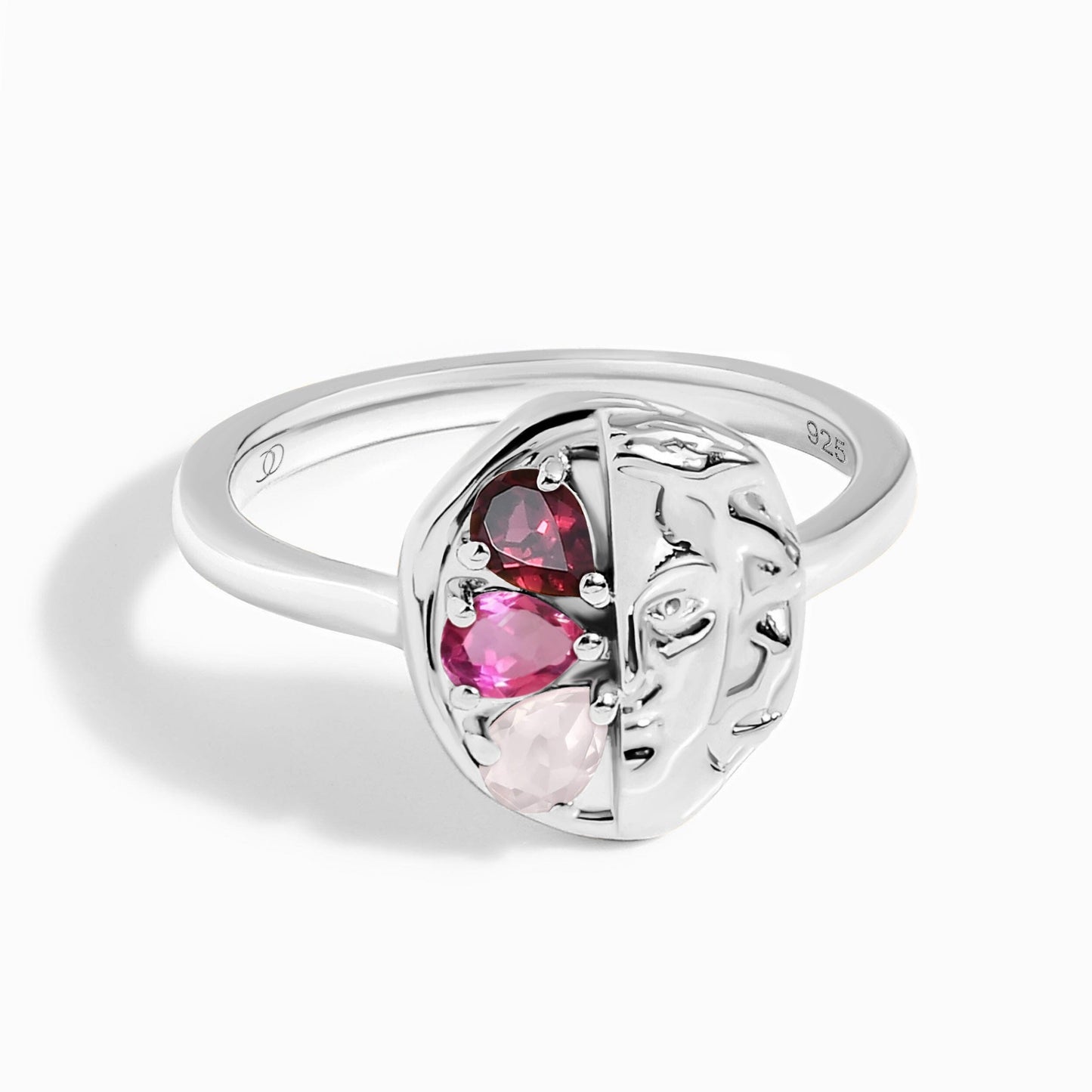 Pink Gradient Ring - Goddess, silver