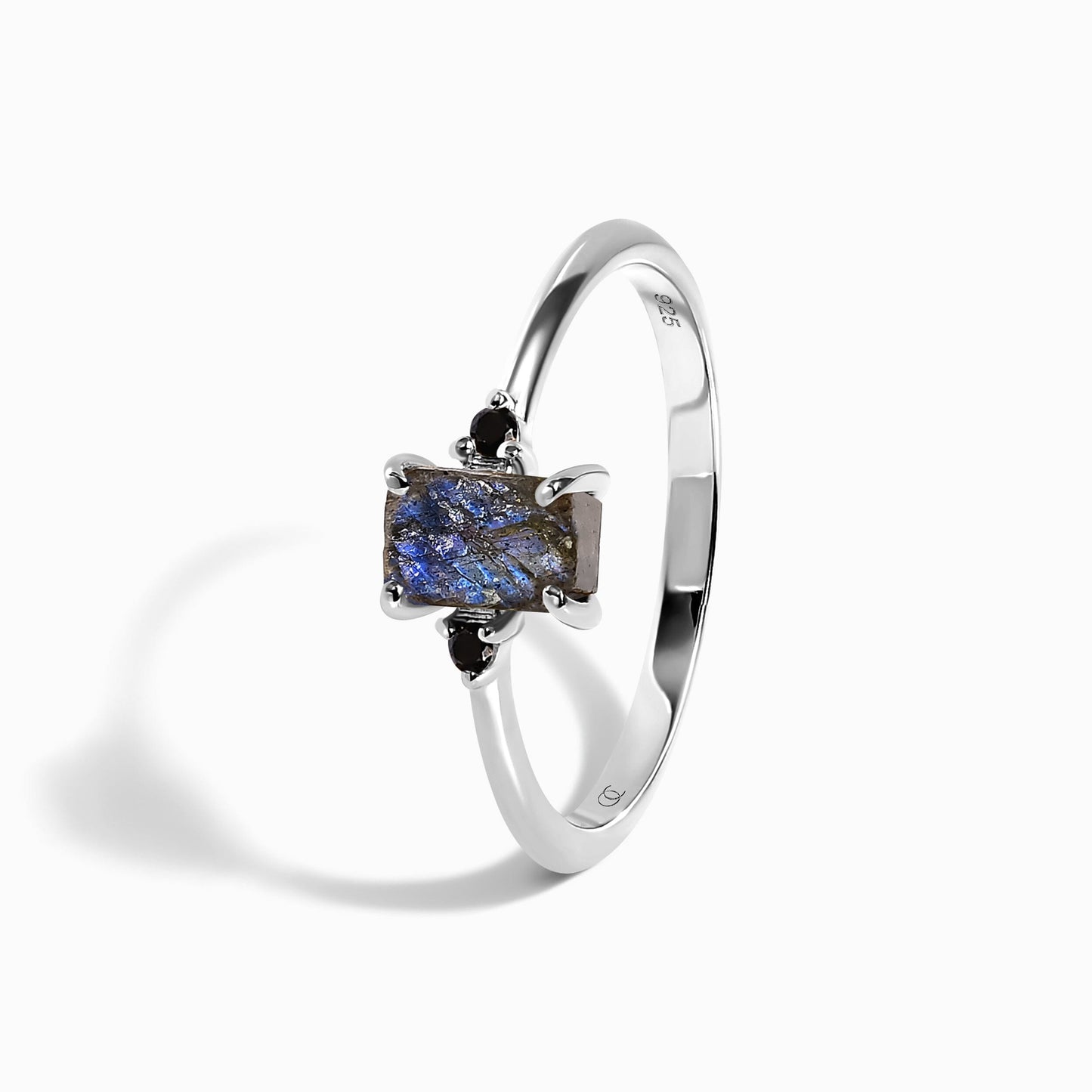 Labradorite Black Onyx Ring Petite Allure & Twinkling Rings