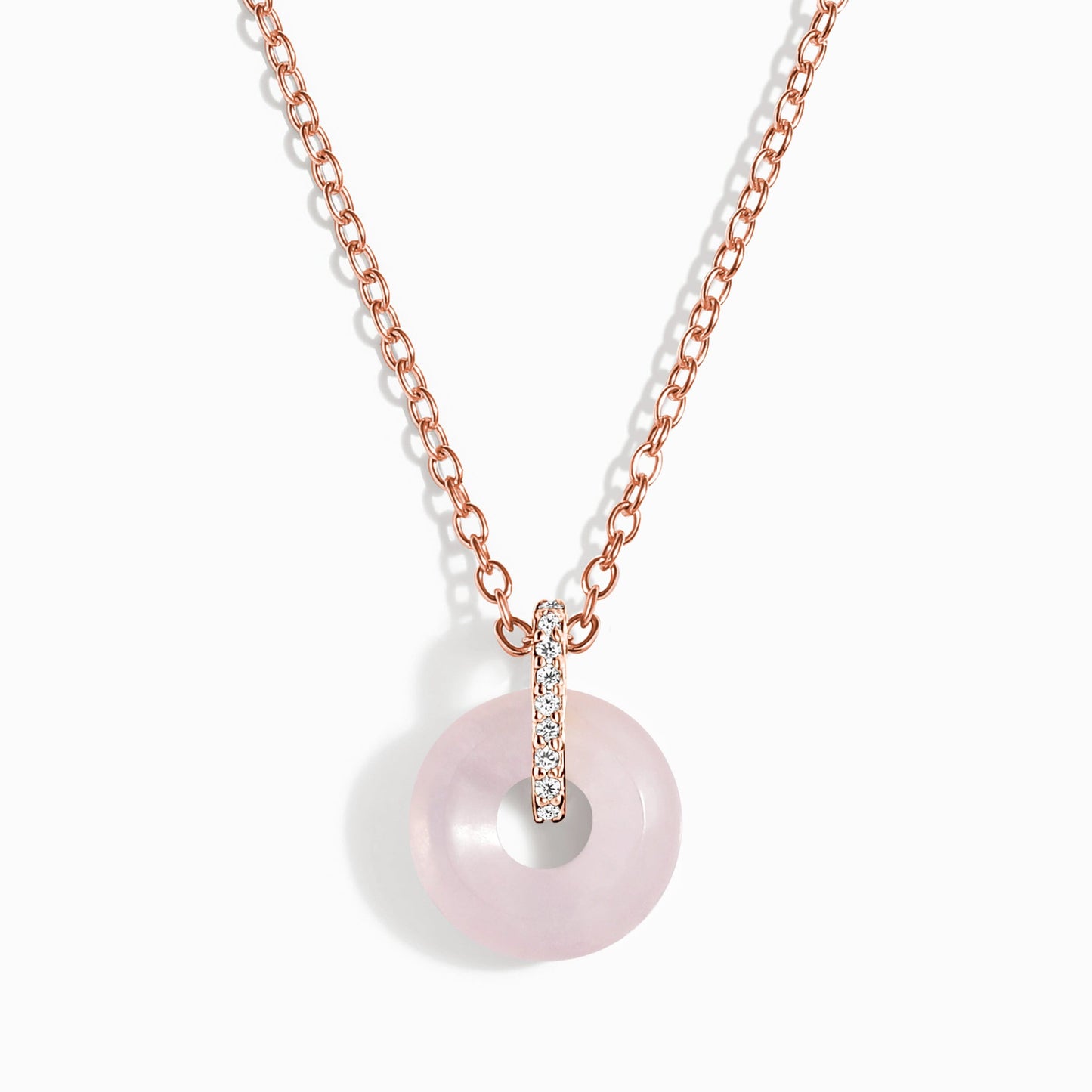 Rose Quartz Necklace - Liora - rose gold