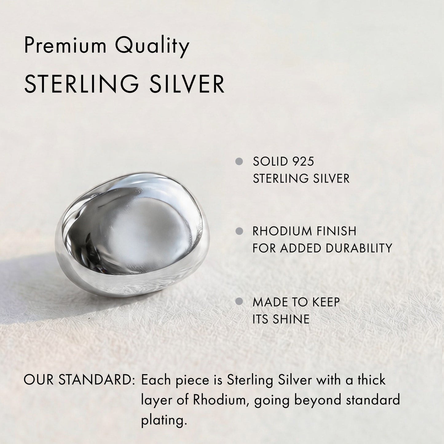 925 Sterling Silver material tile