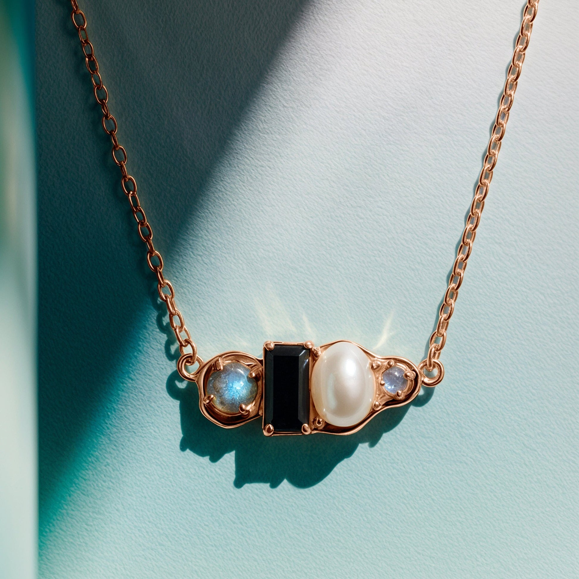 Black Obsidian Pearl Necklace - Treasure worn