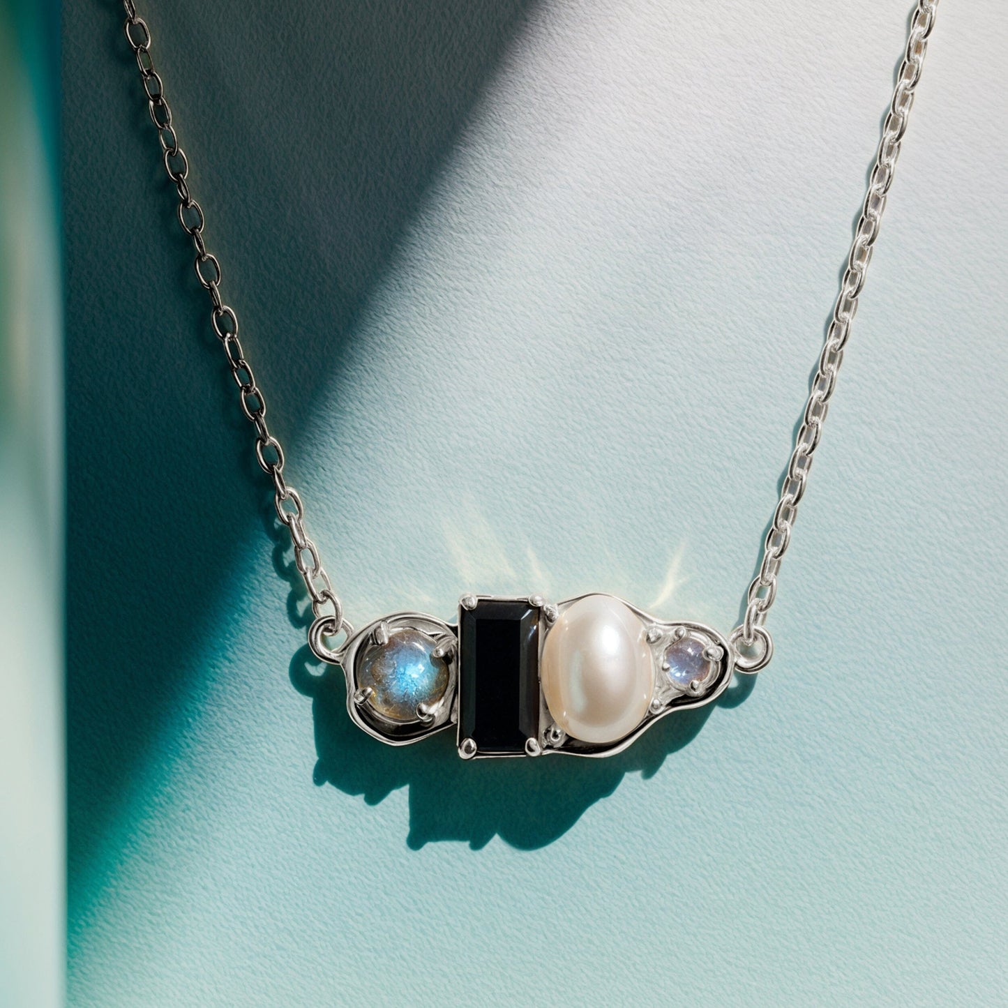 Black Obsidian Pearl Necklace - Treasure worn
