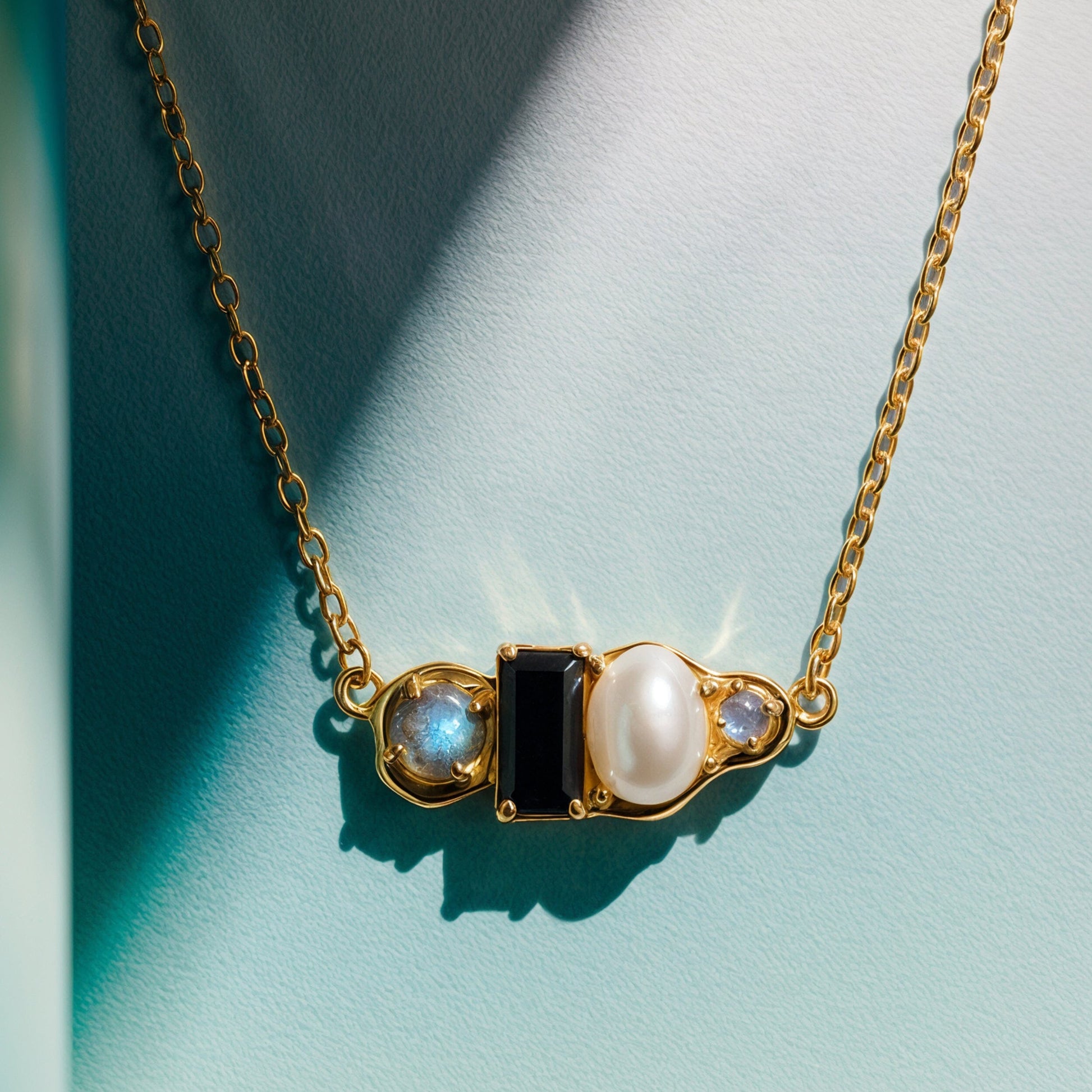 Black Obsidian Pearl Necklace - Treasure worn