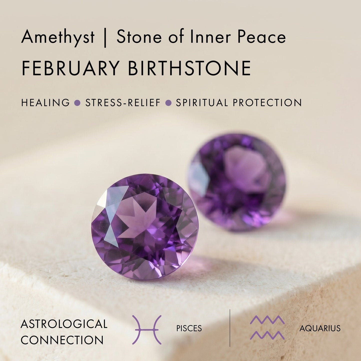 Amethyst gemstone detail