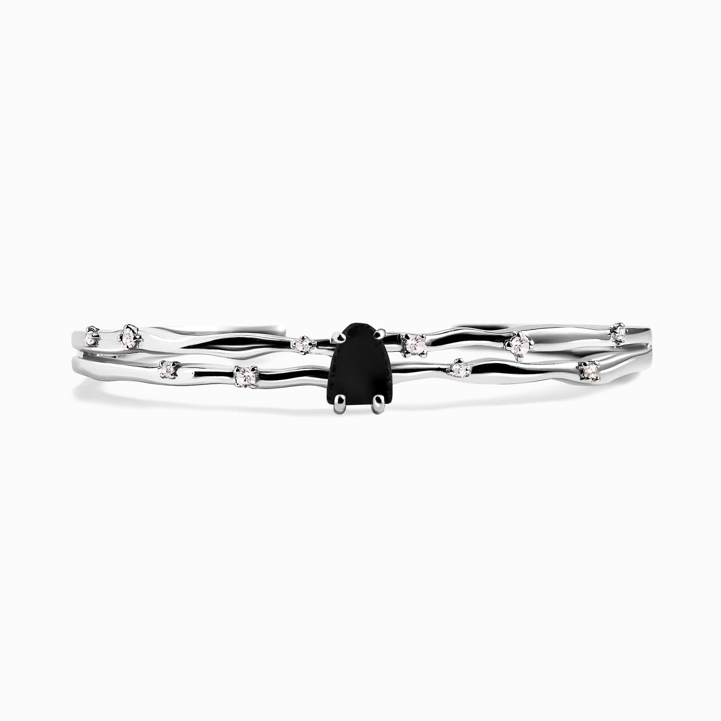 Black Obsidian Cuff - Flow