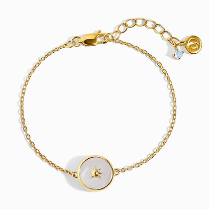 Black Onyx Pearl Bracelet - Yellow Gold Vermeil angle 3