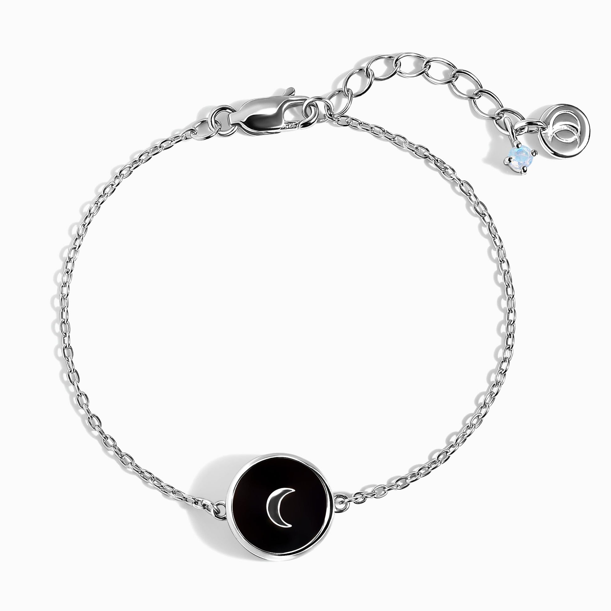 Black Onyx Pearl Bracelet - Sterling Silver angle 2