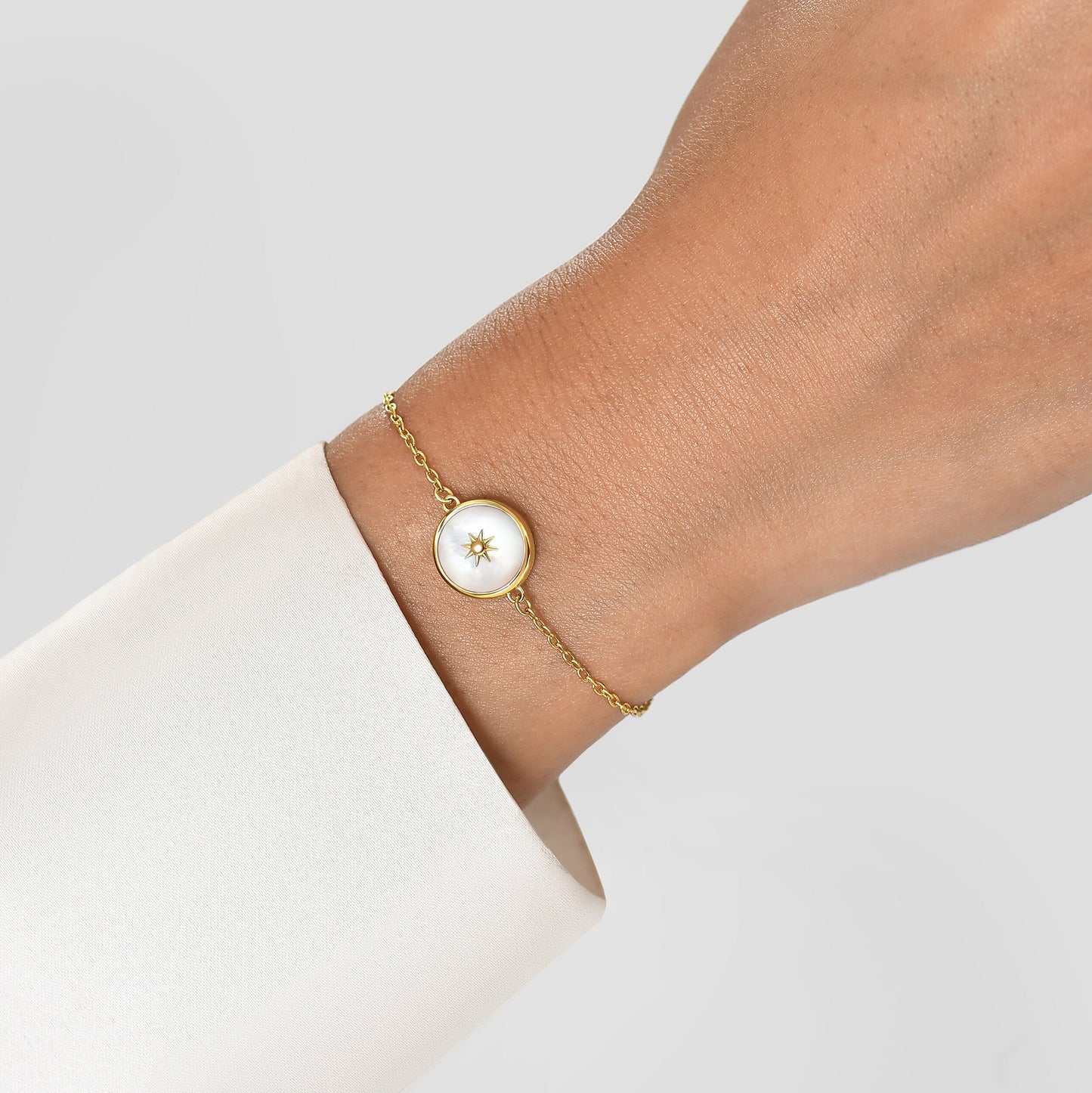 Black Onyx Pearl Bracelet - Yellow Gold Vermeil