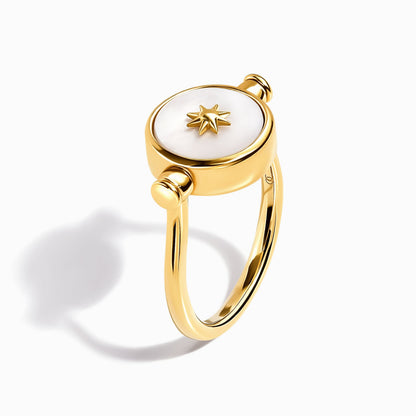 Black Onyx Pearl Ring - Yellow Gold Vermeil angle