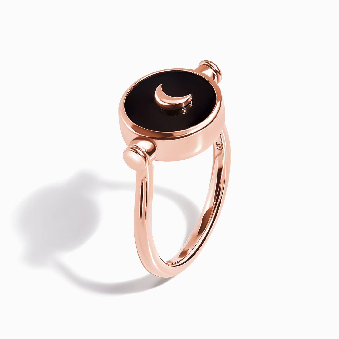 Black Onyx Pearl Ring - Rose Gold Vermeil detail 2