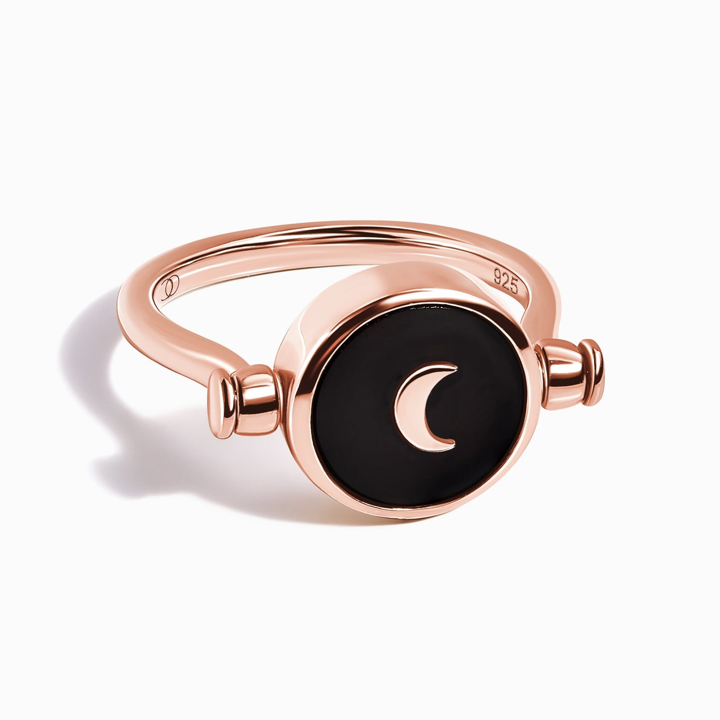 Black Onyx Pearl Ring - Rose Gold Vermeil detail 3