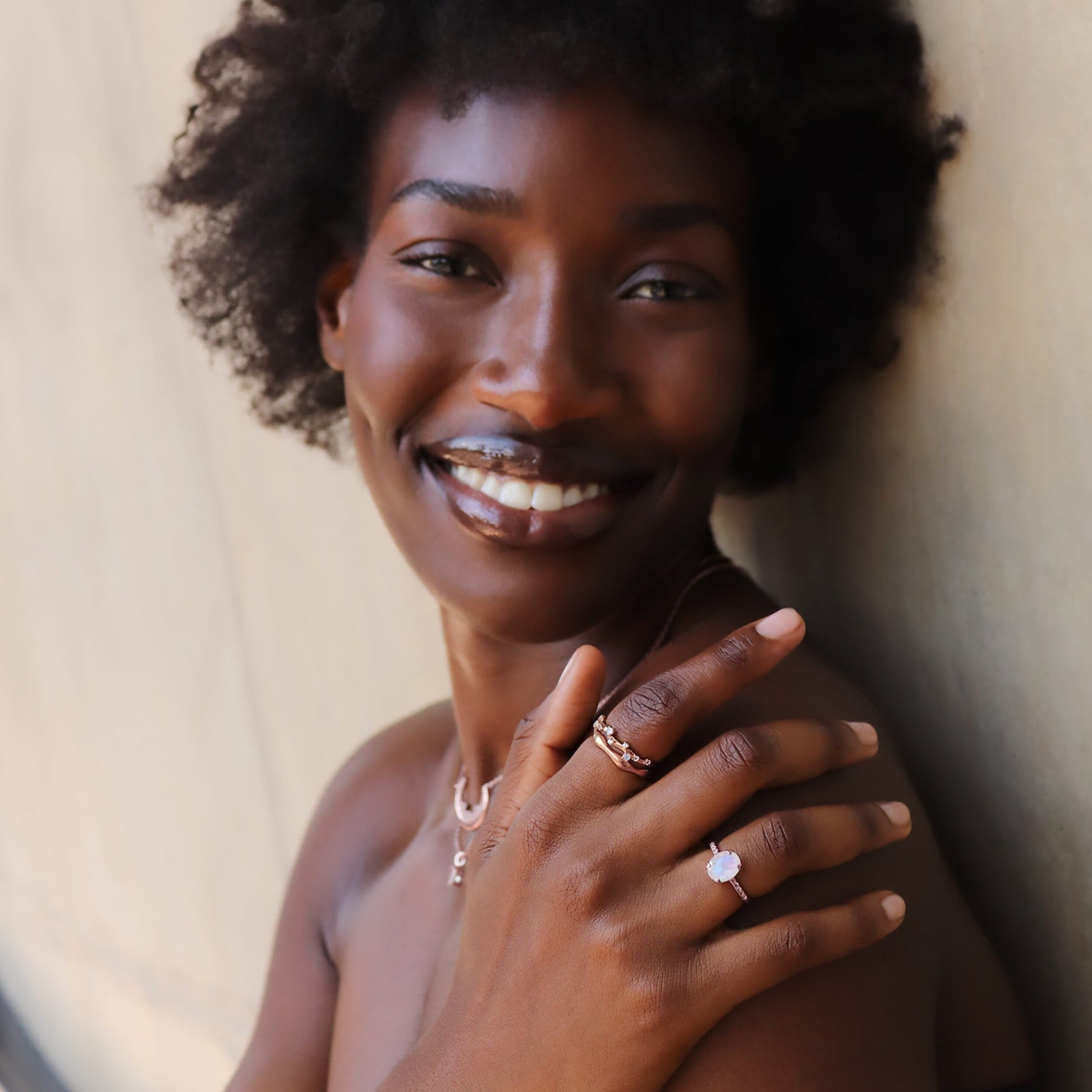Moonstone Ring - Harlow - lifestyle RG