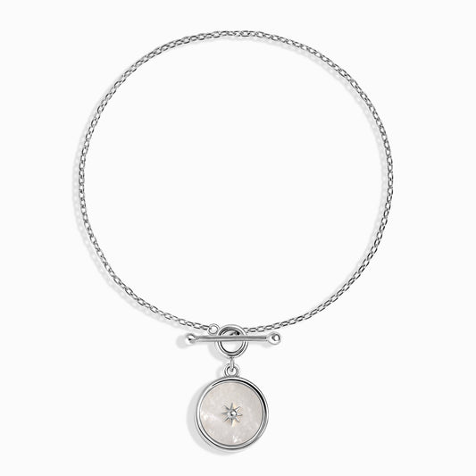 Mother of Pearl T-Lock Bracelet Sol - silver