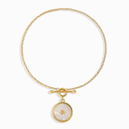 Mother of Pearl T-Lock Bracelet Sol - yellow gold