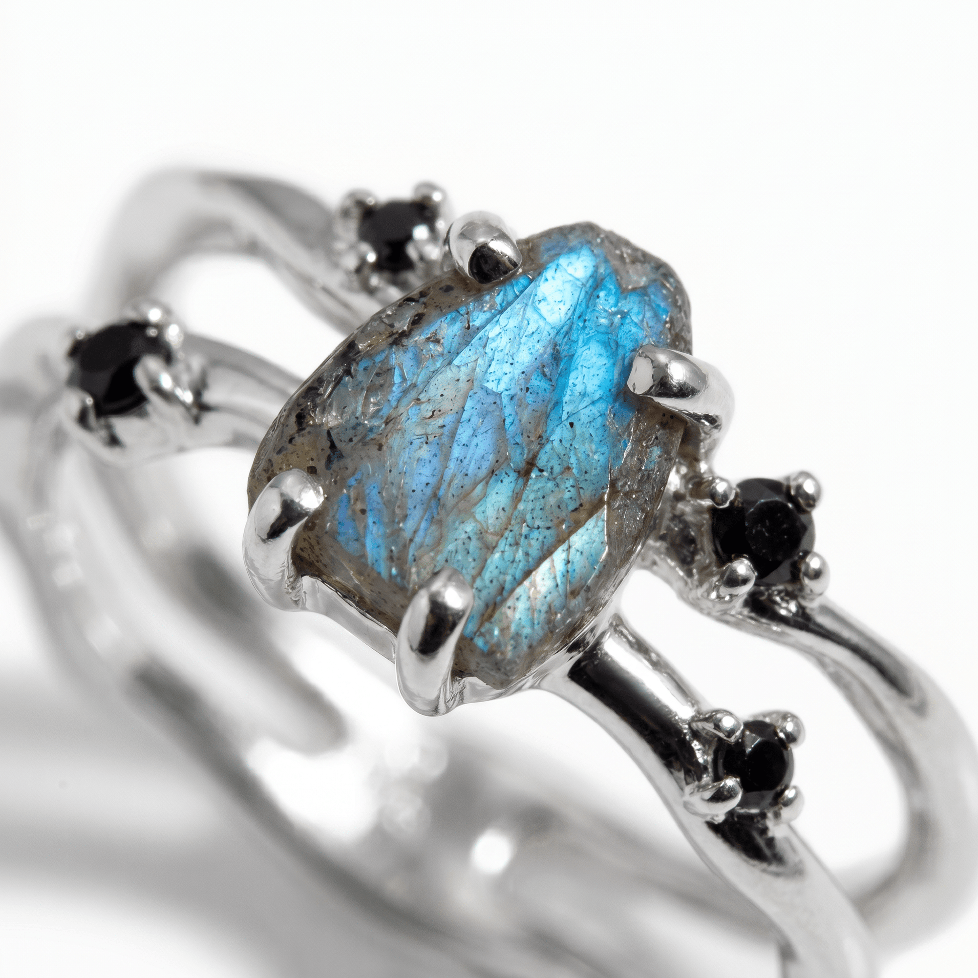Labradorite Flow & Stardust Rings
