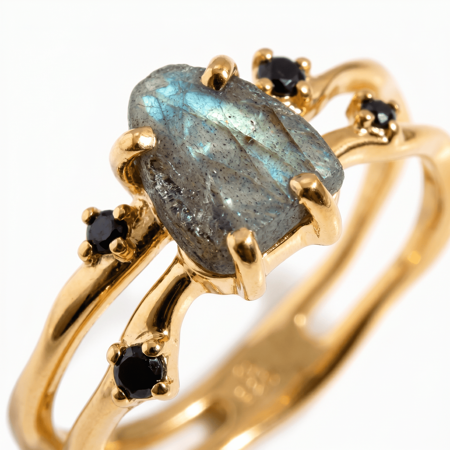Labradorite Flow & Stardust Rings