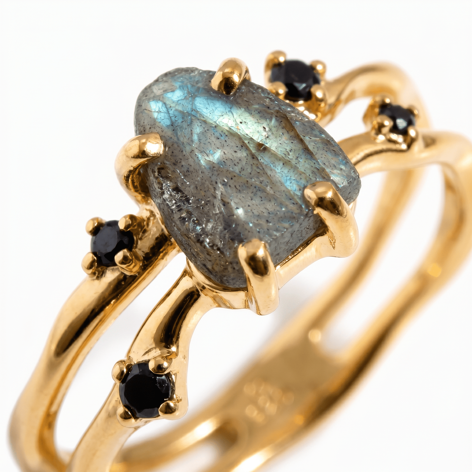 Labradorite Flow & Stardust Rings