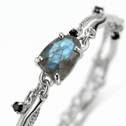 Labradorite Bracelet - Flow - detail shot
