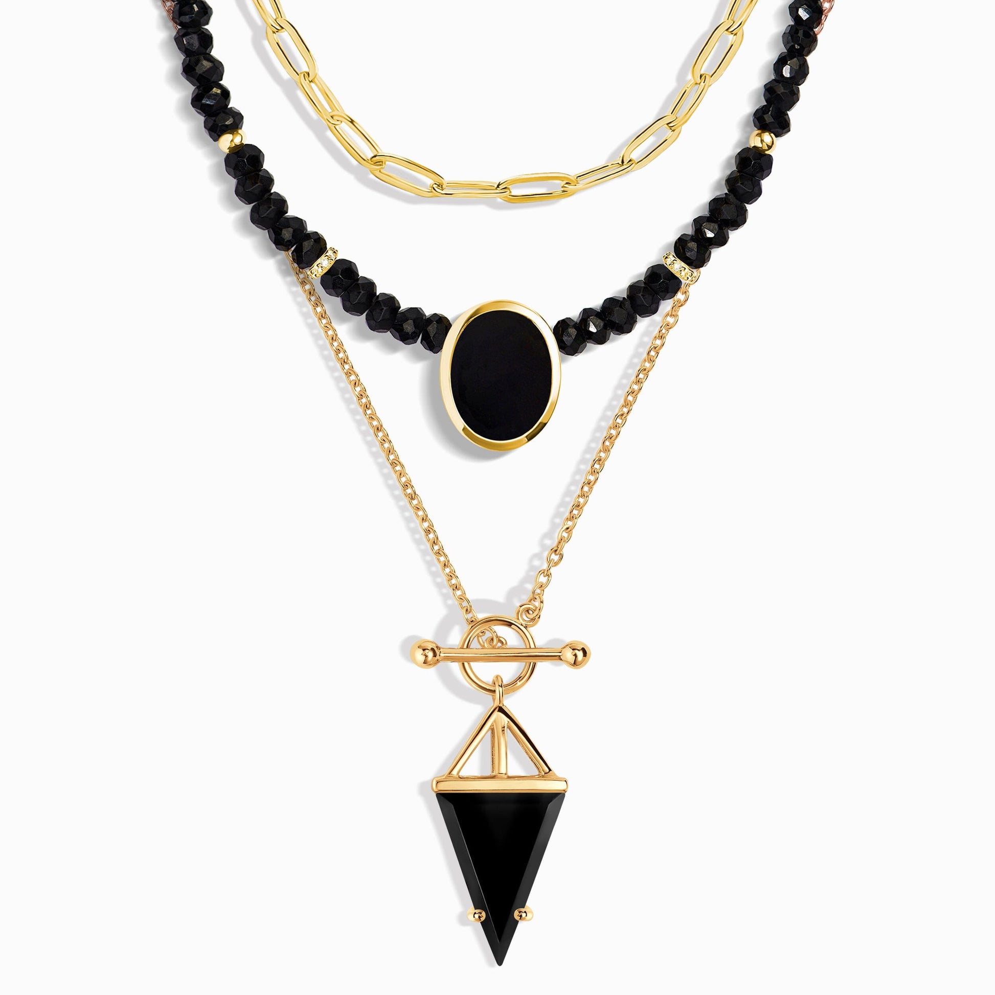 Enfolded Heroine Widelink Necklaces yellow gold