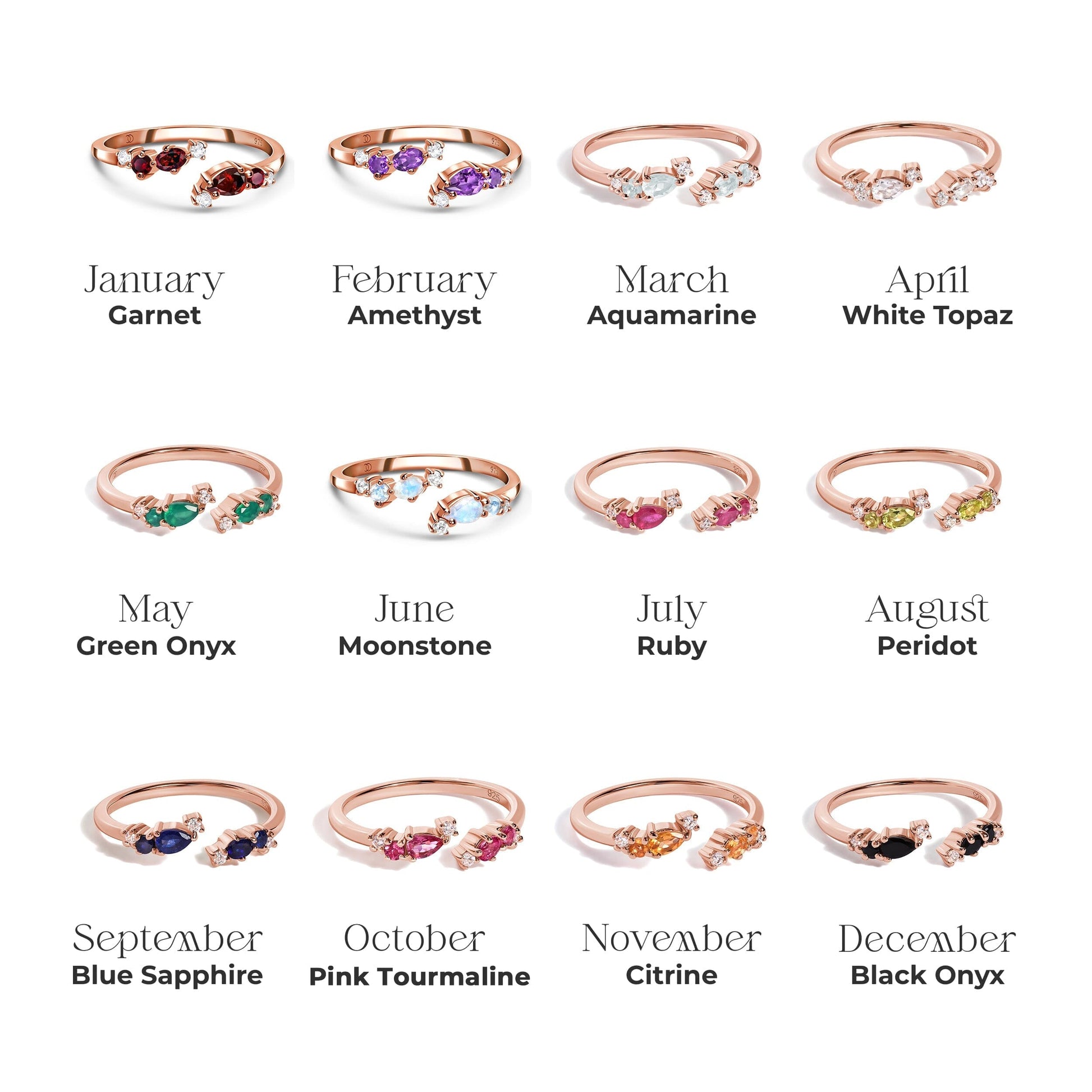 Adjustable Ruby Ring Flourish - rose gold worn detail