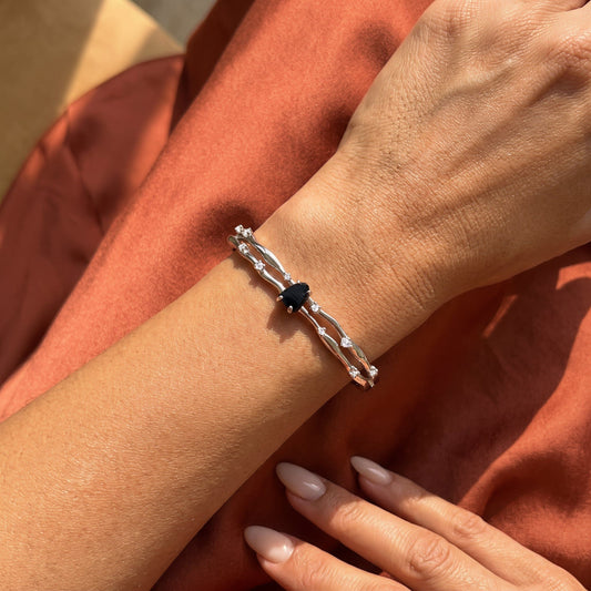 Black Obsidian Cuff - Flow